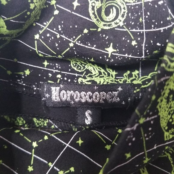 Dolls Kill Horoscopez Constellation Mini Dress Short Sleeve Mock Neck Zodiac - Picture 8 of 9